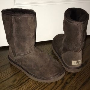 Chocolate brown short UGG boots